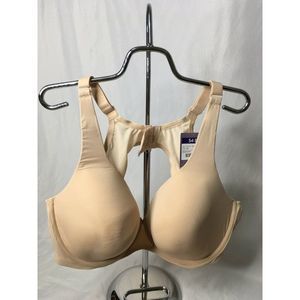 Nwt Catherines PLUNGE Bra Beige Medium Coverage Underwired Wide Straps 54B